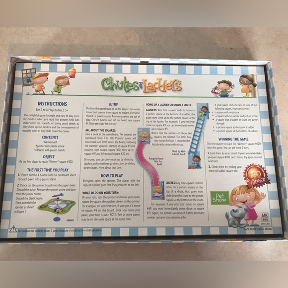 Vintage 2004 Chutes and Ladders Hasbro Milton Bradley Children’s Board Game - Picture 4 of 6